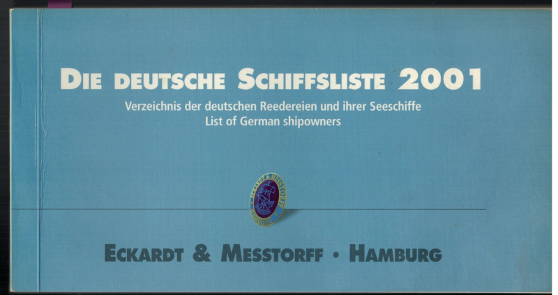 Die Deutsche Schiffsliste 2001 (1 St.) Eckardt & Messtorff
